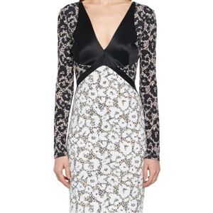 Roberto Cavalli Elegant Black and White Long Sleeve Dress